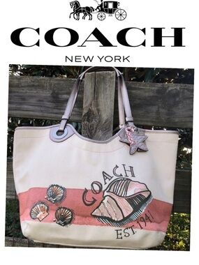 Coach 19273 Beach Nautical Shell Motiff Bag Purse